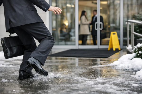 Prévenir les glissades à l’entrée professionnelle