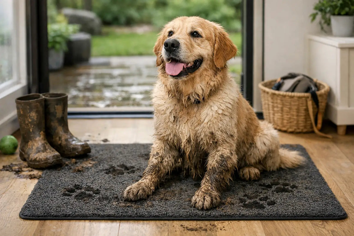 Quel tapis d’entrée pour chien boueux choisir ?