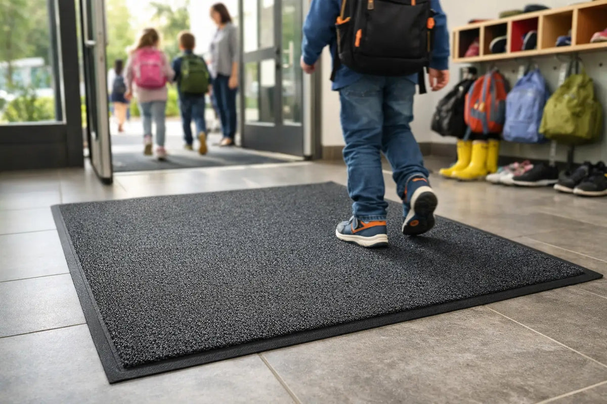 Choisir un tapis entrée école antidérapant