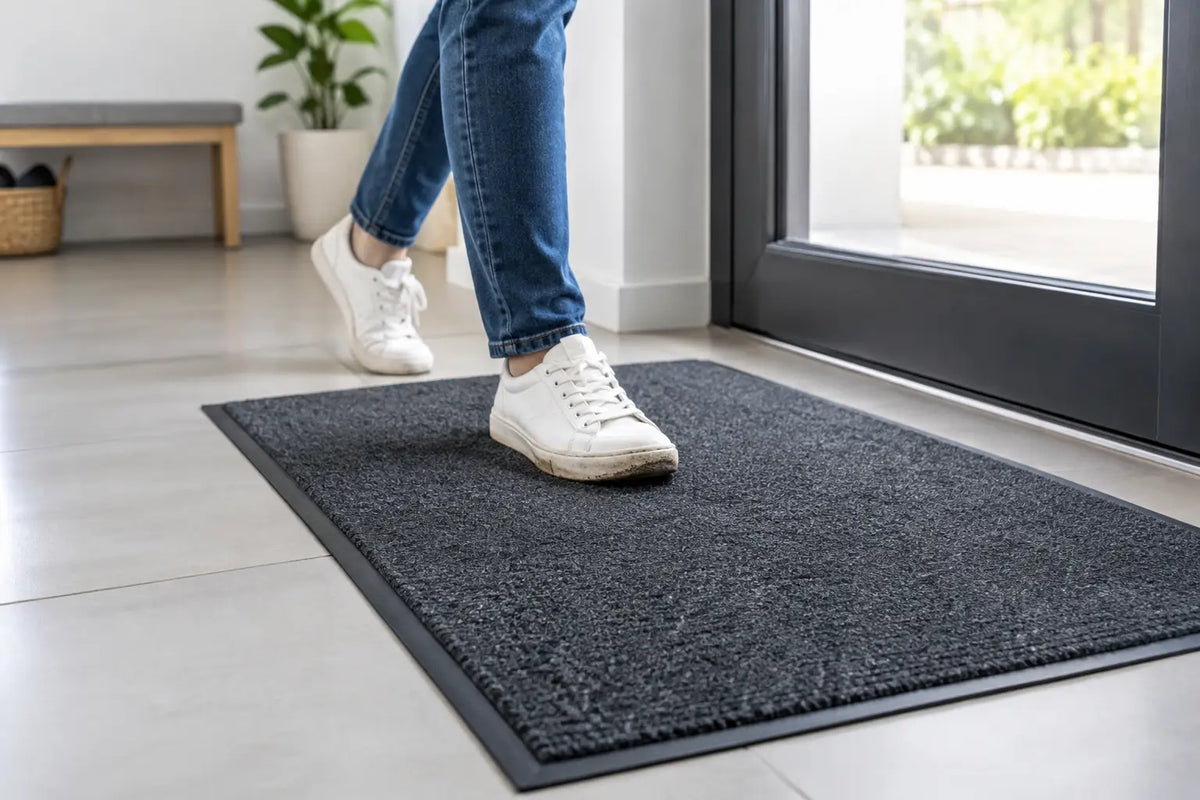 Installer un tapis antisalissure intérieur