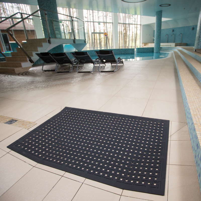 Tapis intérieur/extérieur Polstar - 100% caoutchouc avec drainage